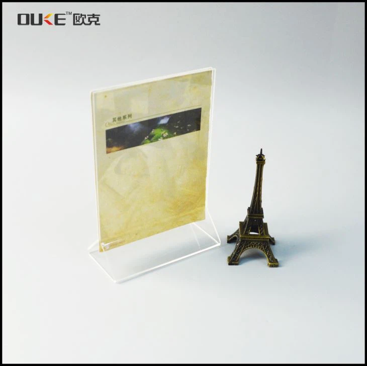 Hot Sell Acrylic Sign Holders Wall Mount Clear Plastic Sign Holder