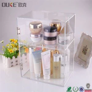 Ацрилиц Шминка Организатор-Шминка јасно чување-Стакло Шминка Организатор