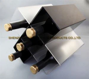 Кина Цустом Десктоп 5 Мрежа Вине држач Вина Холдер Акрилна Винска Рацк