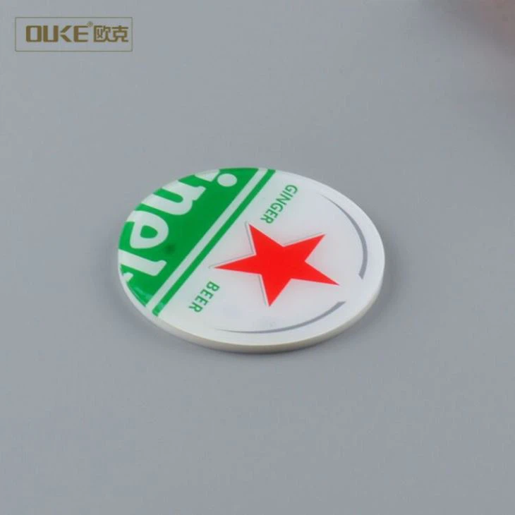 Custom Logo White Heat-resistant Acrylic Coaster