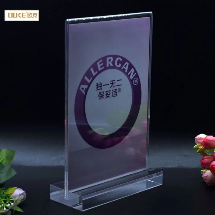 Manufacture Vertical T Shape Acrylic Sign Holder