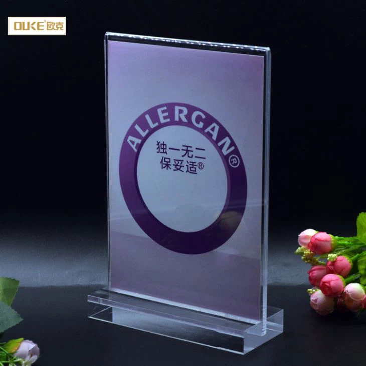 Manufacture Vertical T Shape Acrylic Sign Holder