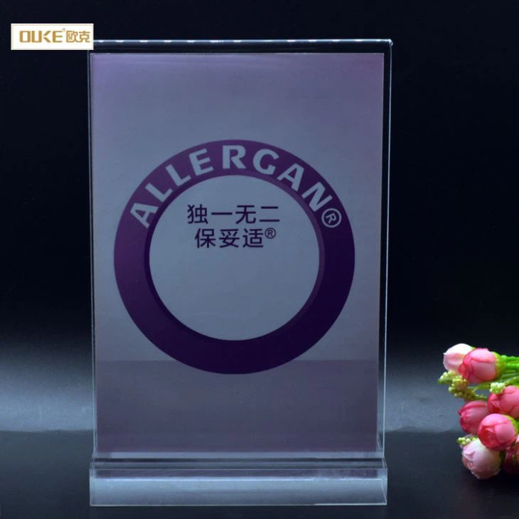 Manufacture Vertical T Shape Acrylic Sign Holder