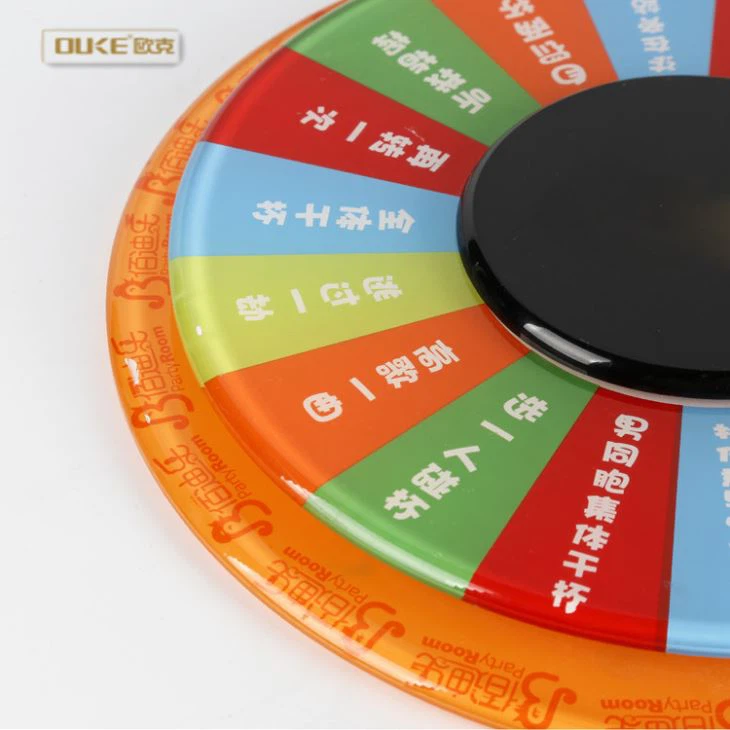 Round Large Plastic Acrylic Ktv Game Turntable