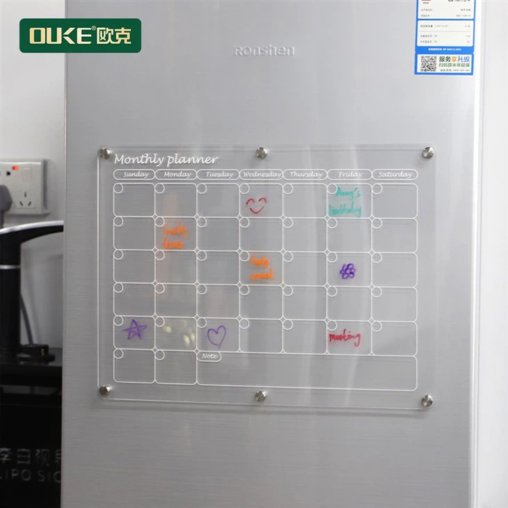Magnetic Acrylic Calendar For Fridge Magnetic Acrylic Calendar For Fridge